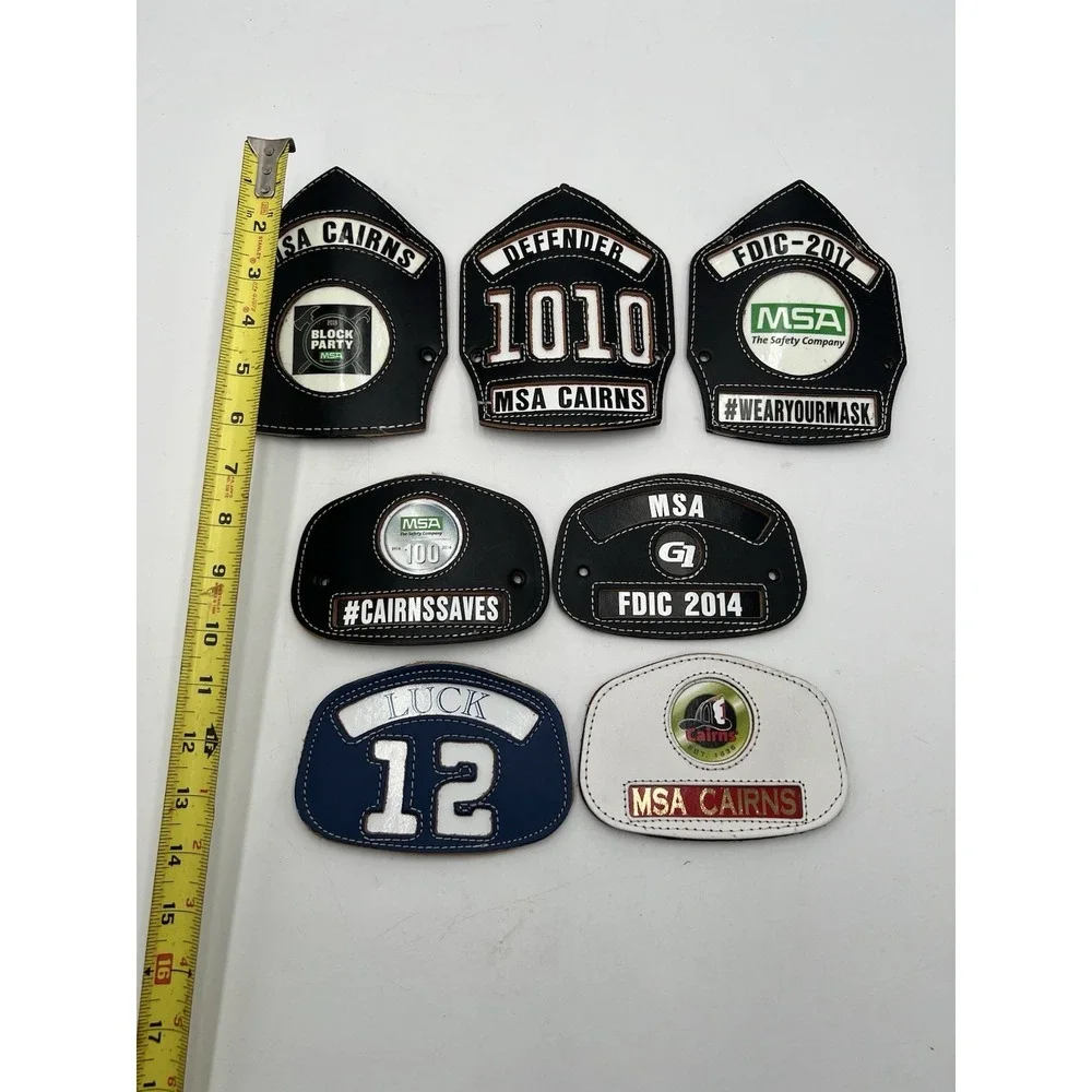Lot of 7 MSA Cairns Fire Helmet Front Shields FDIC 2014 2017 Defender G1